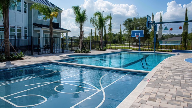 Pool And Basketball Court Backyard Designs That Maximize Space And Value